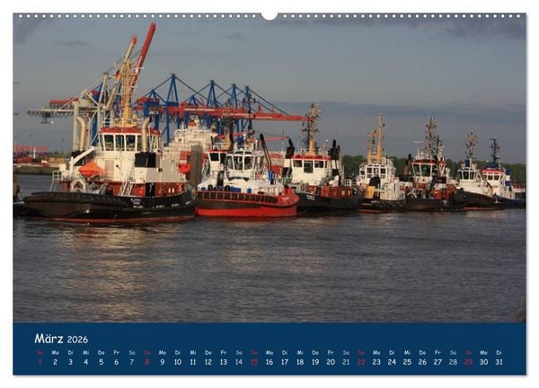 Produktbild: Schlepper im Hamburger Hafen (hochwertiger Premium Wandkalender 2026 DIN A2 quer), Kunstdruck in Hochglanz