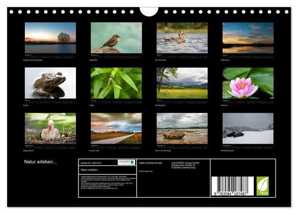 Produktbild: Natur erleben... (Wandkalender 2027 DIN A4 quer), CALVENDO Monatskalender