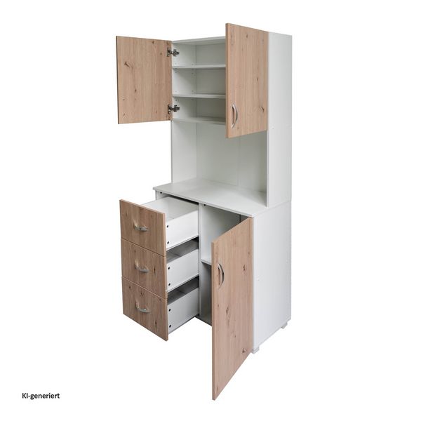 Produktbild: HTI-Living HTI-Living K&uuml;chenschrank Wei&szlig; Artisaneiche Blanca