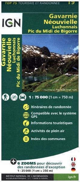 Produktbild: IGN 75 000 Touristische Wanderkarte 19
