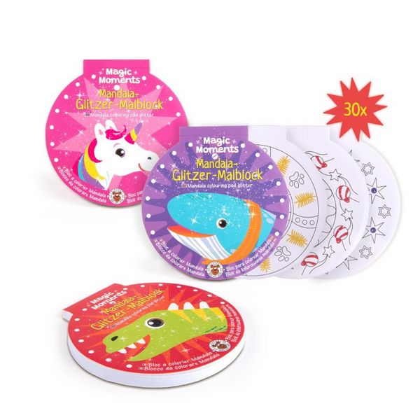 Produktbild: TRENDHAUS&reg; Mandala-Glitzer-Malblock Magic Moments