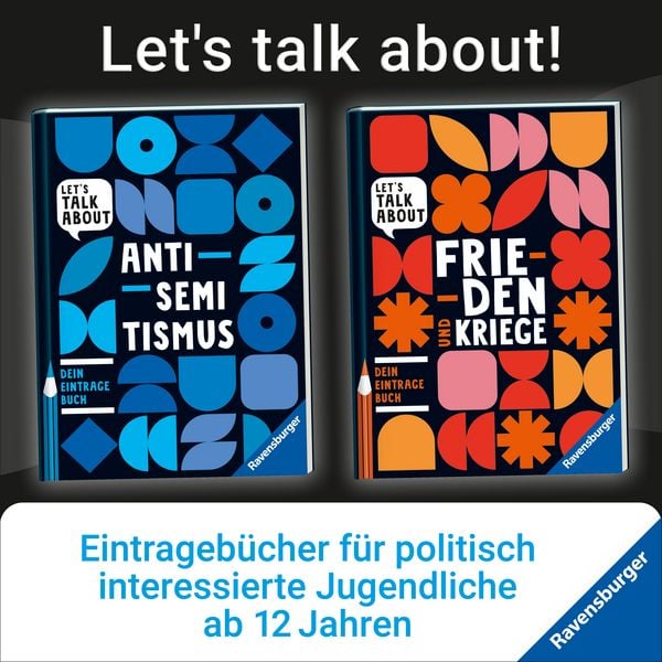 Produktbild: Let's talk about - Frieden und Kriege. Dein Eintragebuch