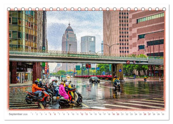 Produktbild: Taipeh, Hauptstadt von Taiwan (Tischkalender 2026 DIN A5 quer), CALVENDO Monatskalender