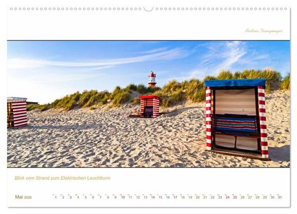 Produktbild: Borkum Inselpanorama (Wandkalender 2026 DIN A2 quer), CALVENDO Monatskalender