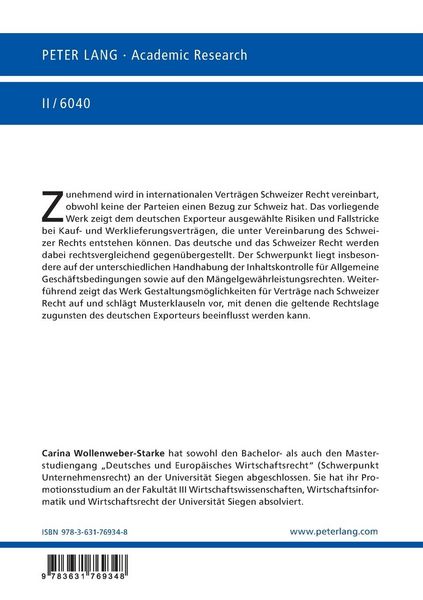Produktbild: Das Schweizer Recht im B2B-Bereich aus Sicht deutscher Exporteure