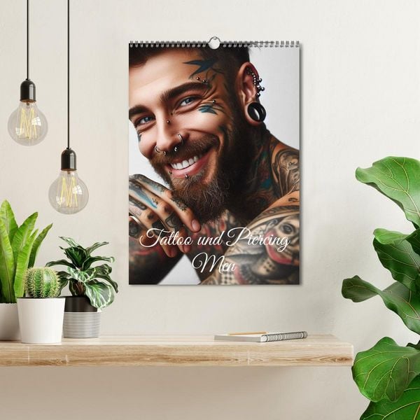 Produktbild: Tattoo und Piercing Men (Wandkalender 2026 DIN A3 hoch), CALVENDO Monatskalender