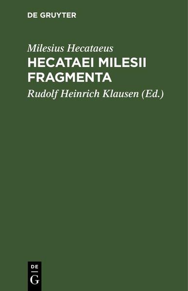 Produktbild: Hecataei Milesii Fragmenta
