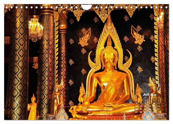 Produktbild: Thailands Buddhas (Wandkalender 2026 DIN A4 quer), CALVENDO Monatskalender