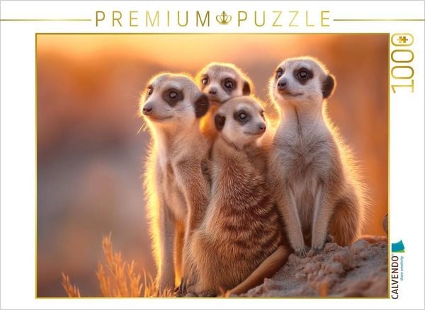 Produktbild: CALVENDO Puzzle Ein Motiv aus dem Kalender Die Welt der Erdm&auml;nnchen | 1000 Teile Lege-Gr&ouml;&szlig;e 64x48cm Foto-Puzzle f&uuml;r gl&uuml;ckliche Stunden