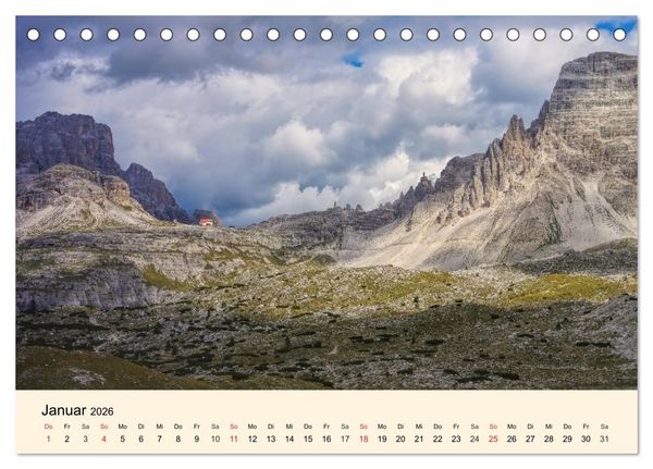 Produktbild: Sextner Dolomiten (Tischkalender 2026 DIN A5 quer), CALVENDO Monatskalender