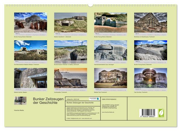 Produktbild: Bunker Zeitzeugen der Geschichte (hochwertiger Premium Wandkalender 2026 DIN A2 quer), Kunstdruck in Hochglanz