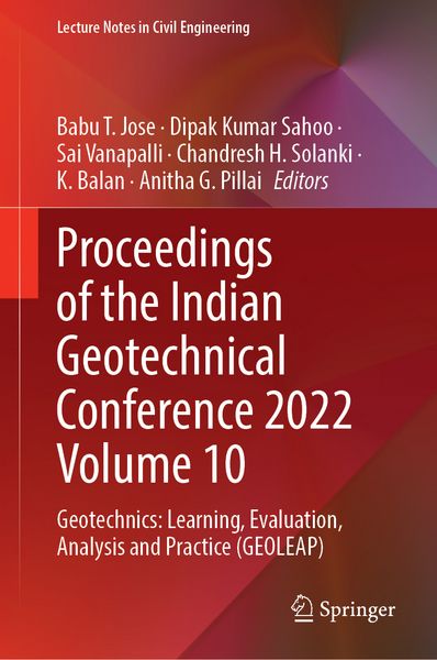 Produktbild: Proceedings of the Indian Geotechnical Conference 2022 Volume 10