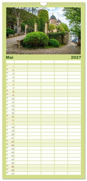 Produktbild: Familienplaner 2027 - Burgen des Hunsr&uuml;cks mit 5 Spalten (Wandkalender, 21 x 45 cm) CALVENDO