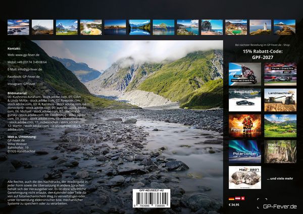 Produktbild: Neuseeland - Das Land der langen wei&szlig;en Wolke - 2027 - Kalender DIN A2