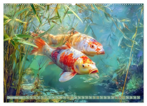 Produktbild: Kois - Ein Juwel unter Fischen (hochwertiger Premium Wandkalender 2026 DIN A2 quer), Kunstdruck in Hochglanz