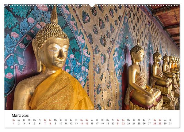 Produktbild: Buddhistische Tempel Thailand (Wandkalender 2026 DIN A2 quer), CALVENDO Monatskalender