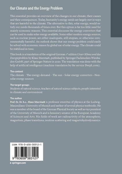 Produktbild: Our Climate and the Energy Problem