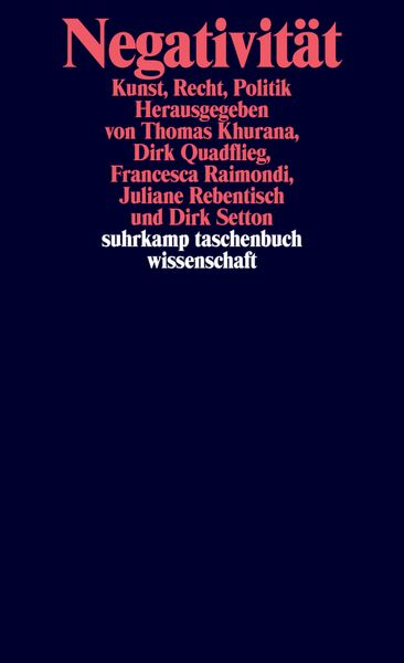 Negativität, Taschenbuch von , Suhrkamp, 9783518298671