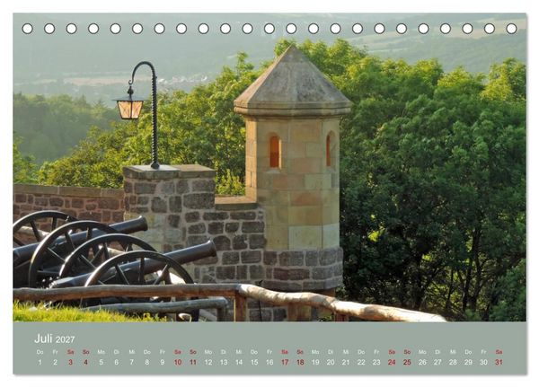 Produktbild: Die Wartburg - Weltkulturerbe im Herzen Deutschlands (Tischkalender 2027 DIN A5 quer), CALVENDO Monatskalender