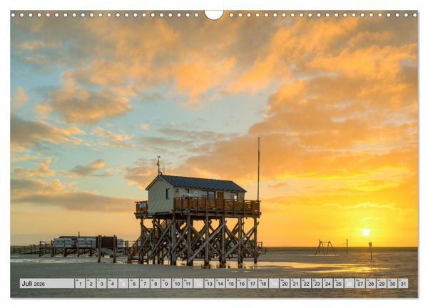 Produktbild: Wundersch&ouml;ne Nordsee - Faszinierende K&uuml;stenlandschaften (Wandkalender 2026 DIN A3 quer), CALVENDO Monatskalender