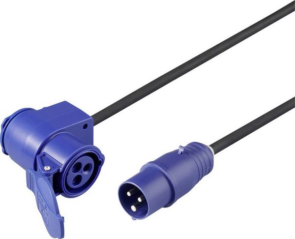 Sygonix SY-6684364 Strom Verlängerungskabel 16A Blau, Schwarz 3m H07RN-F 3G 2,5mm²