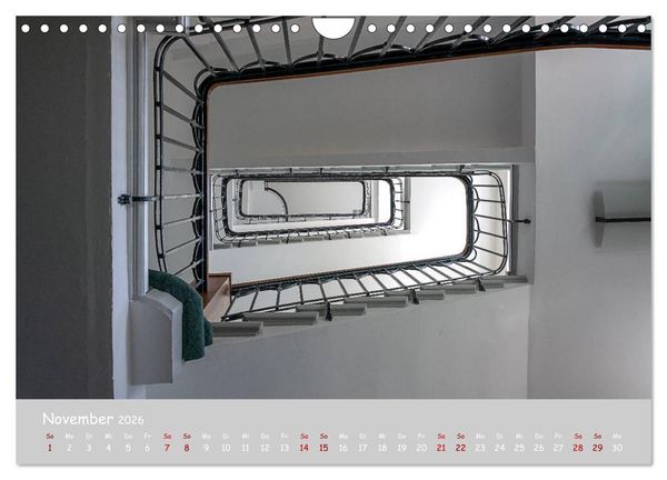 Produktbild: Hamburger Treppenspiralen (Wandkalender 2026 DIN A4 quer), CALVENDO Monatskalender