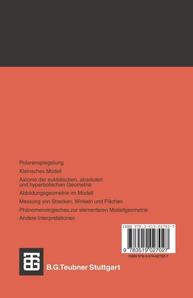 Produktbild: Nichteuklidische Elementargeometrie