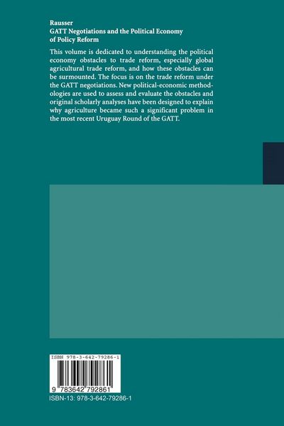 Produktbild: GATT Negotiations and the Political Economy of Policy Reform