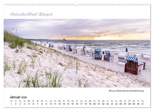 Produktbild: Panorama-Blick Fischland-Darss-Zingst (hochwertiger Premium Wandkalender 2026 DIN A2 quer), Kunstdruck in Hochglanz