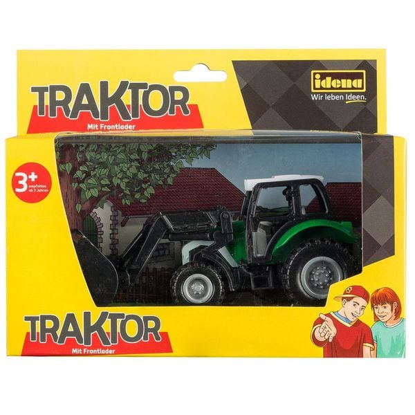Produktbild: Idena Traktor Frontlader mit R&uuml;ckziehmotor 14cm