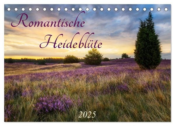 Romantische Heideblüte (Tischkalender 2025 DIN A5 quer), CALVENDO Monatskalender