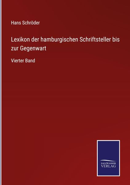 Lexikon der hamburgischen Schriftsteller bis zur Gegenwart