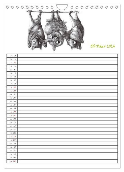 Produktbild: Tieronisch Eulen (Wandkalender 2026 DIN A4 hoch), CALVENDO Monatskalender
