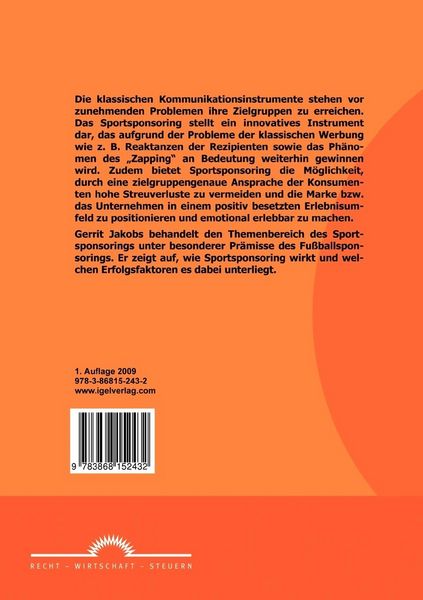 Produktbild: Sportsponsoring als innovatives Instrument in der Markenkommunikation