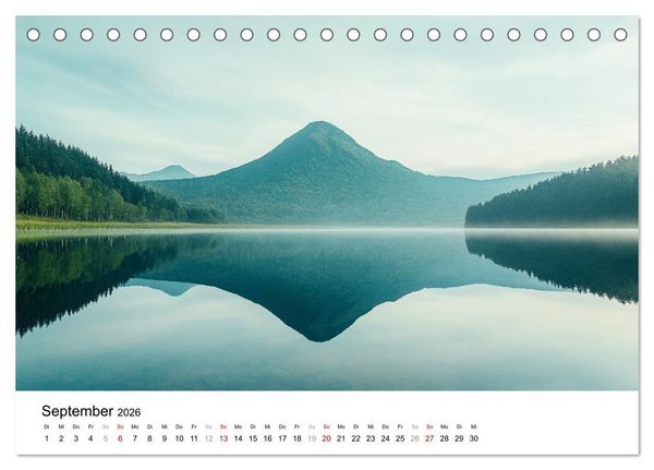 Produktbild: Minimalistische Naturmomente &ndash; Ruhe und Sch&ouml;nheit in der Natur (Tischkalender 2026 DIN A5 quer), CALVENDO Monatskalender