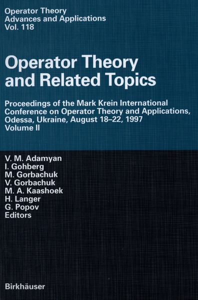 Produktbild: Operator Theory and Related Topics