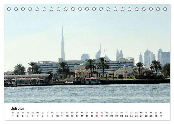 Produktbild: Dubai - Ein Erlebnis (Tischkalender 2026 DIN A5 quer), CALVENDO Monatskalender