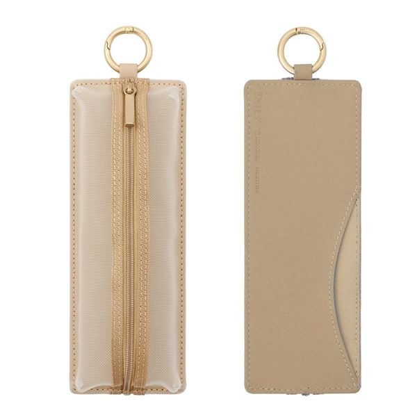 Produktbild: EMILY Mesh Federm&auml;ppchen (Beige) Flat Pen Case | by KING JIM