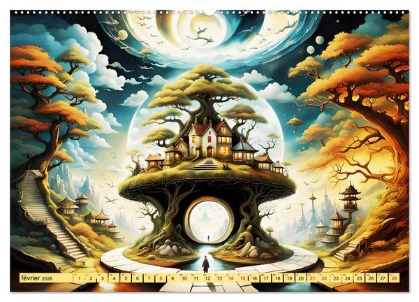 Produktbild: Des Portes imaginaires (Calendrier mural 2026 DIN A2 vertical) calendrier de bureau