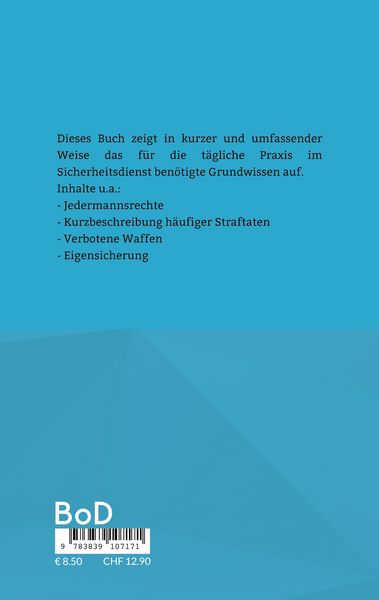 Produktbild: Taschenfibel f&uuml;r den Sicherheitsdienst