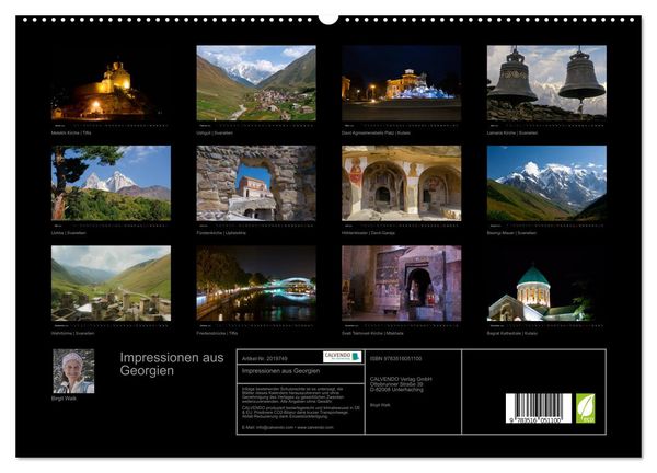 Produktbild: Impressionen aus Georgien (hochwertiger Premium Wandkalender 2026 DIN A2 quer), Kunstdruck in Hochglanz