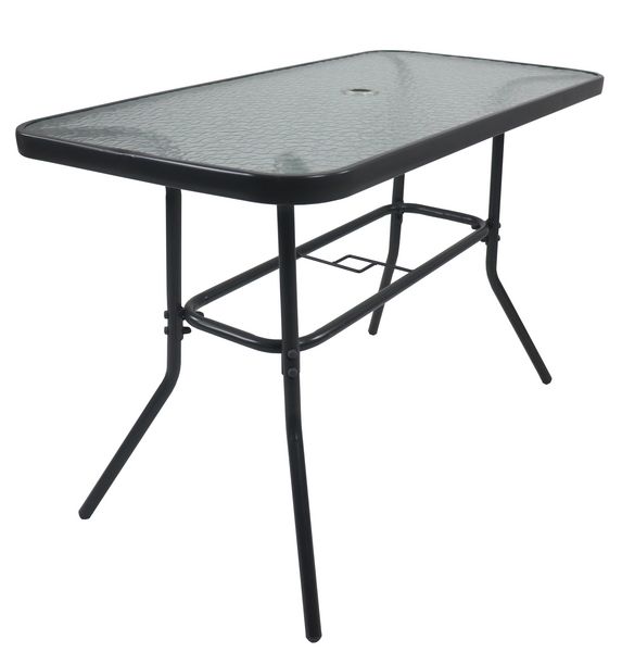Produktbild: Glas Gartentisch Esstisch Balkontisch 110x55