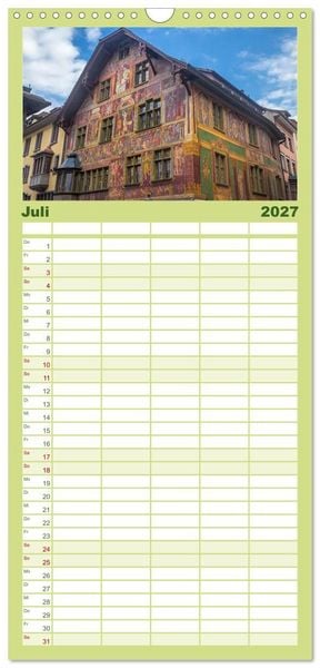 Produktbild: Familienplaner 2027 - Schaffhausen - n&ouml;rdlichste Stadt der Schweiz mit 5 Spalten (Wandkalender, 21 x 45 cm) CALVENDO