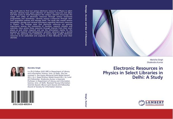 Produktbild: Electronic Resources in Physics in Select Libraries in Delhi: A Study