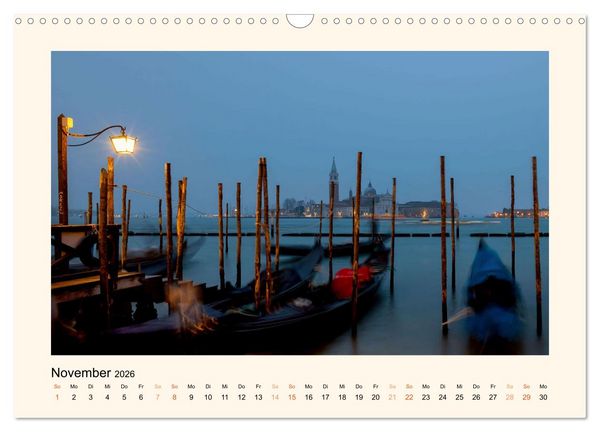 Produktbild: Venedig - Magie bei Nacht (Wandkalender 2026 DIN A3 quer), CALVENDO Monatskalender