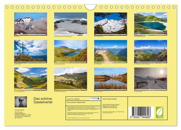 Produktbild: Das sch&ouml;ne Gasteinertal (Wandkalender 2026 DIN A4 quer), CALVENDO Monatskalender