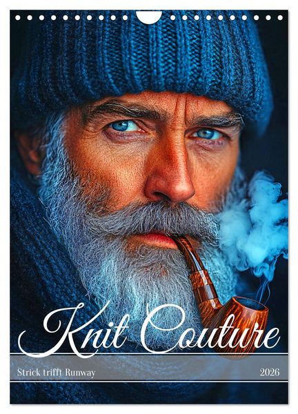 Knit Couture - Strick trifft Runway (Wandkalender 2026 DIN A4 hoch), CALVENDO Monatskalender