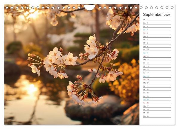 Produktbild: Japanische Kirschbl&uuml;te (Wandkalender 2027 DIN A4 quer), CALVENDO Monatskalender
