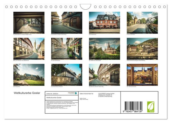 Produktbild: Weltkulturerbe Goslar (Wandkalender 2026 DIN A4 quer), CALVENDO Monatskalender