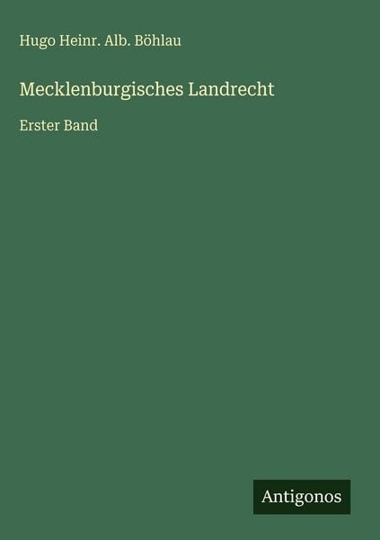 Produktbild: Mecklenburgisches Landrecht